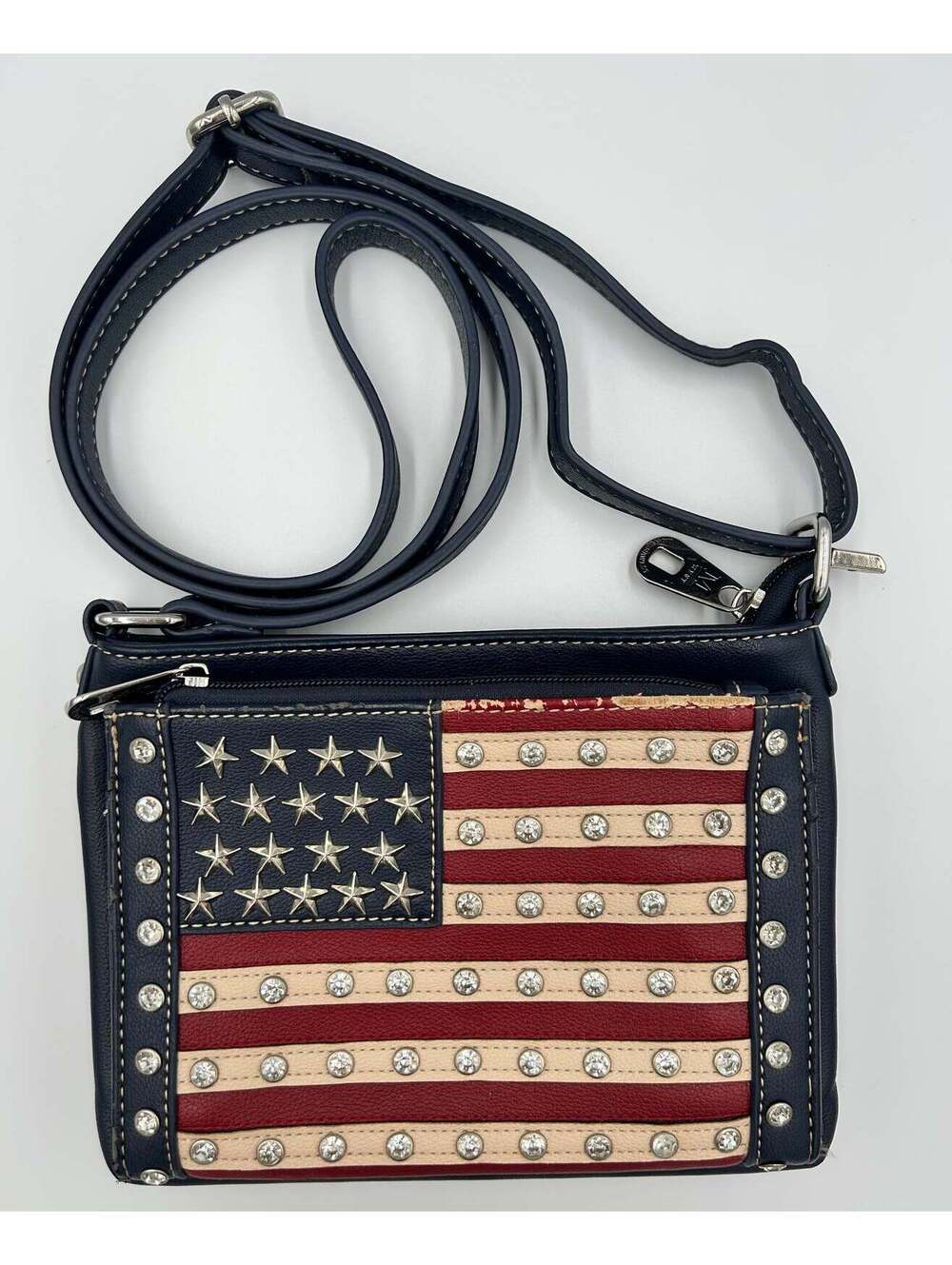 Montana West American Flag Rhinestone Studded Crossbody Bag